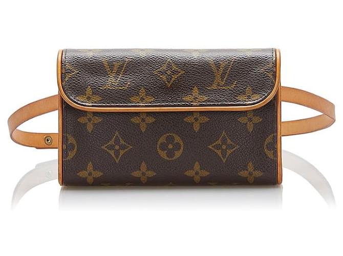Louis Vuitton Pochette monogramma fiorentino M51855 Marrone Tela  ref.791904