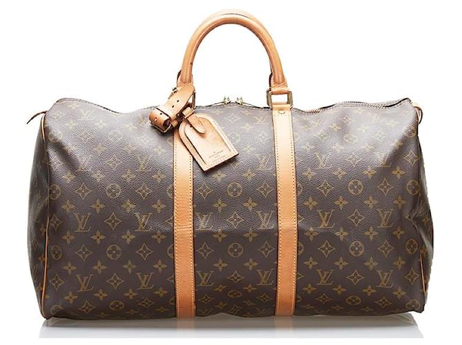 Louis Vuitton Monogram Keepall 50 M41426 Brown Cloth  ref.791905