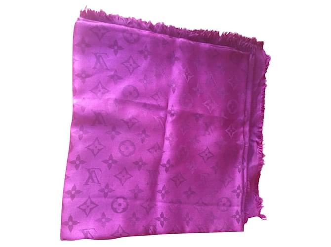 Louis Vuitton Scarves Lavender Silk Wool  ref.791991