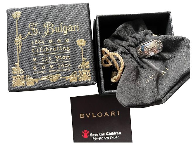 Anillo Bulgari Save the Children plata talla 52 Hardware de plata