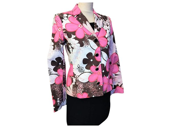 REGINA RUBENS BLUMEN-COUTURE-JACKE SCHMUCKKNÖPFE GRÖSSE 1 oder 38 Mehrfarben