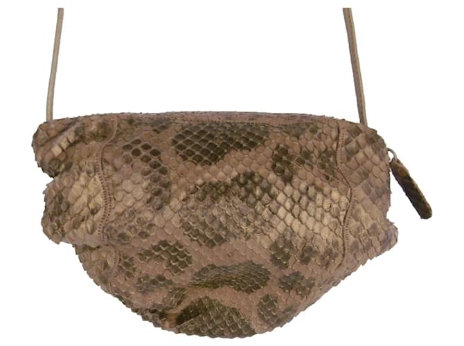 Autre Marque Bolsa transversal Carlos Falchi Python Marrom