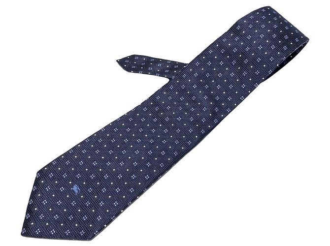 Cravatte BURBERRY Blu navy Seta