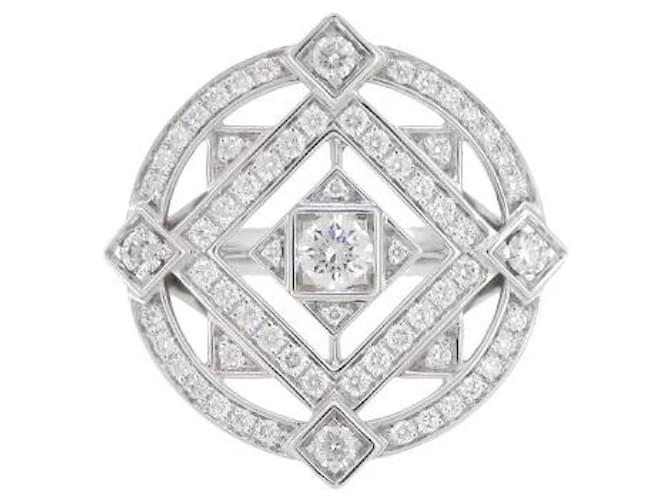 Cartier Indian Mysteries Diamond Ring #50 Diamante Círculo Ouro Branco 750 (K18WG) Presente feminino [jóias] Prata  ref.793292