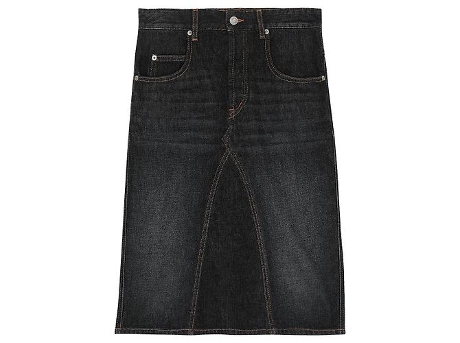 Falda Isabel Marant Etoile FIALI Negra Algodón Negro