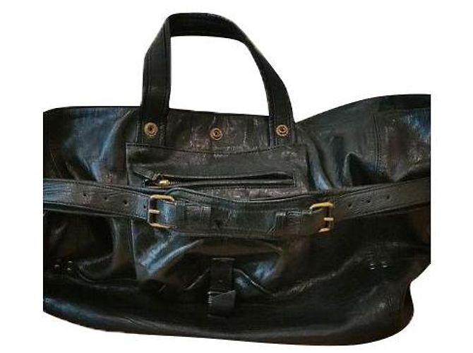 Sac Billy Jerome Dreyfuss Noir Cuir Verni