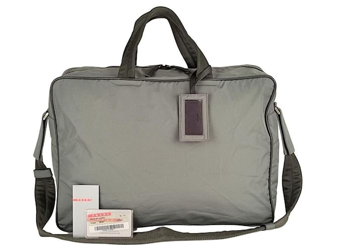 Prada Sport travel bag in nylon Grey Cloth  ref.793532