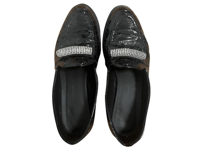 Giuseppe Zanotti Loafer Schwarz Lackleder