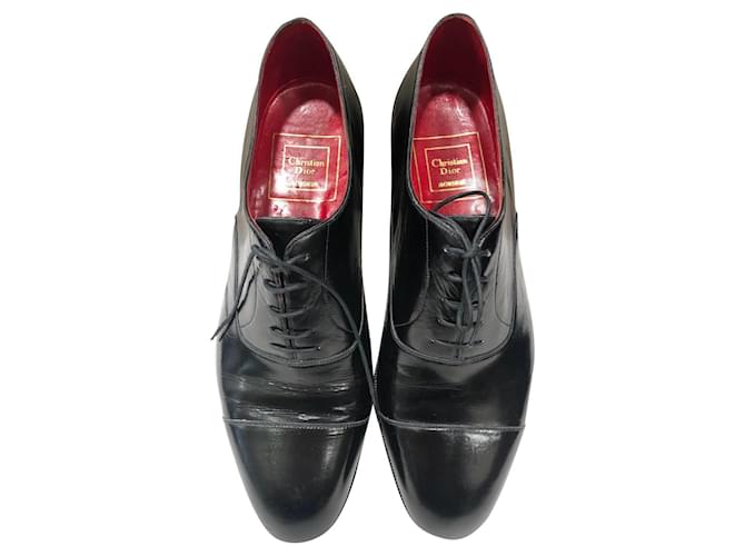 Christian Dior Lace ups Black Leather  ref.793731