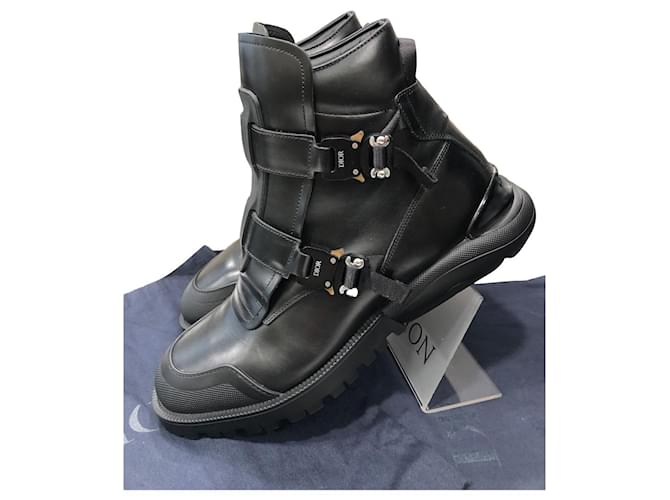 Dior Short boots Black Leather  ref.793732
