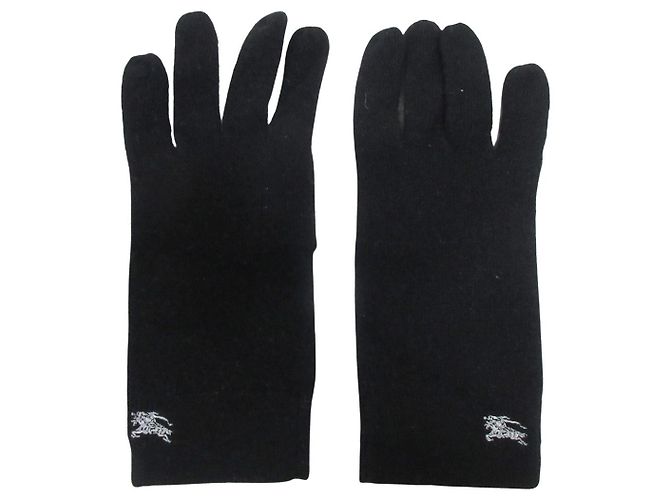 Handschuhe BURBERRY Schwarz Wolle