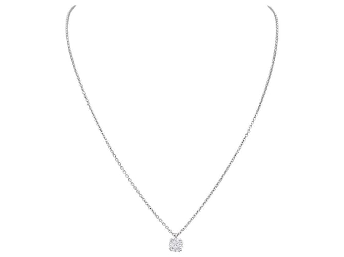 inconnue Solitaire Necklace diamond. White gold  ref.794029