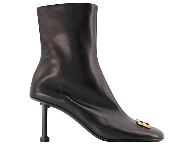 Groupie M80 Ankle Boots - Balenciaga -  Black/Gold - Leather  ref.794295