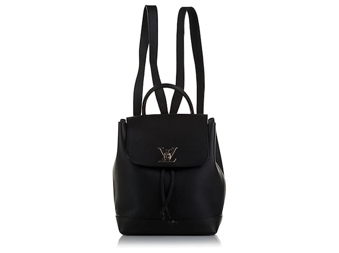 LOUIS VUITTON Calfskin Lockme Backpack Black 1276741