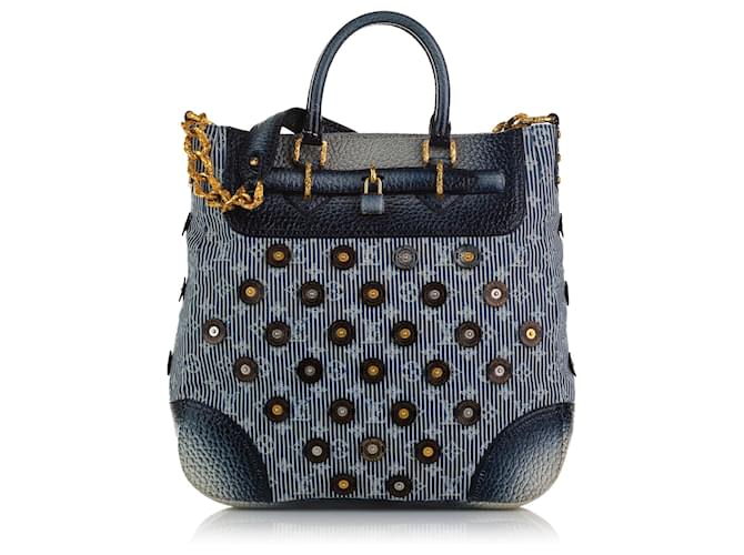 Louis Vuitton Denim Stripes Polka Dot Corsaire Navy