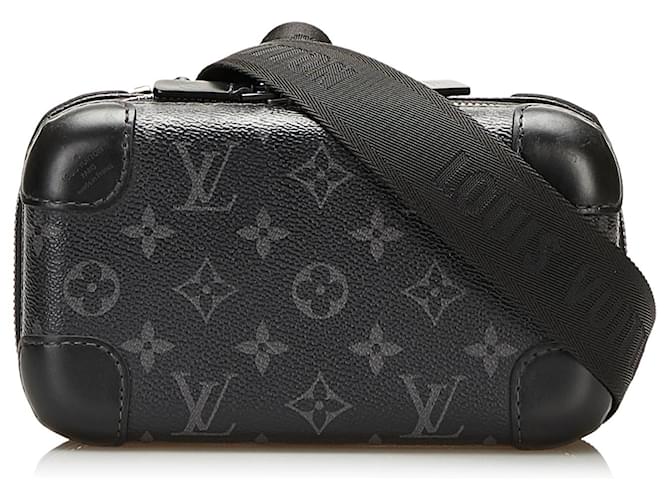 Louis Vuitton Black Monogram Eclipse Horizon Belt Bag Cloth Cloth