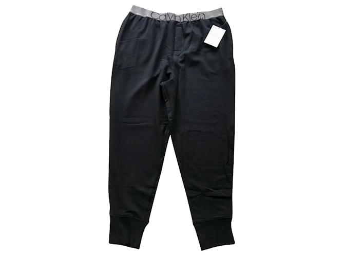 Calvin Klein Un pantalon Coton Noir  ref.794777