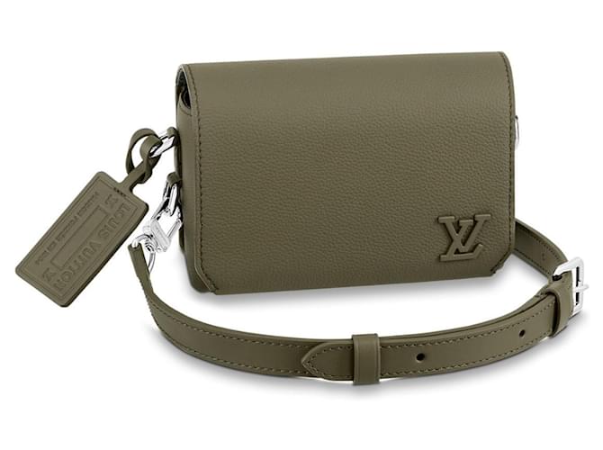 Louis Vuitton Aérogramme de portefeuille portable LV Fastline Cuir Kaki  ref.795496