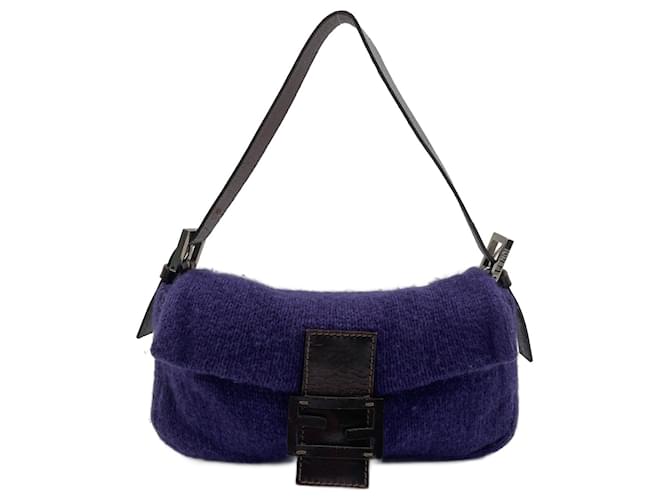 Purple Wool Fendi Baguette  ref.795655