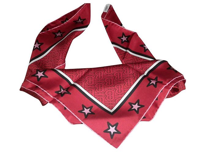 Quadrato di seta Burberry rosso