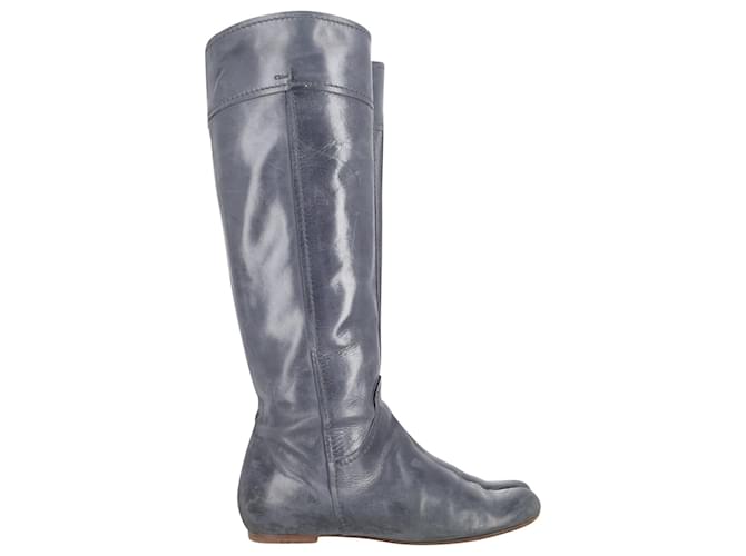 Chloé Chloe Heloise Knee Length Boots in Black Leather  ref.795744
