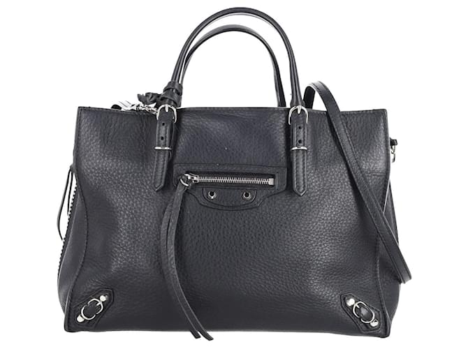Balenciaga PAPIER A6 Zip Around Tote Bag in Black Leather  ref.795906