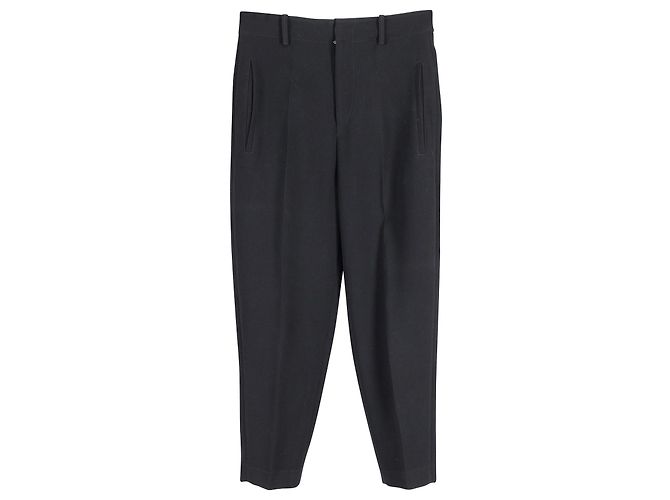 Calça reta Isabel Marant em lã preta Preto