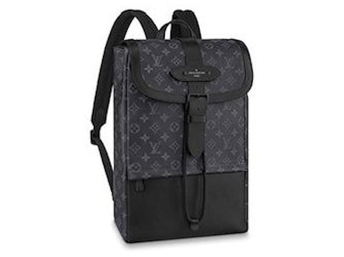 Louis Vuitton Monograma de mochila LV Saumur Negro  ref.796006