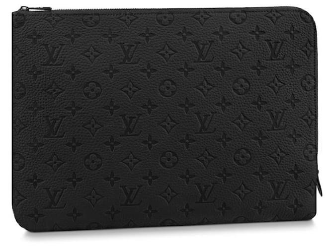 Louis Vuitton LV Etui MM de viaje Negro Cuero  ref.796301