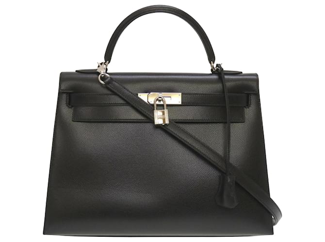 Hermès Kelly Black Leather  ref.796316