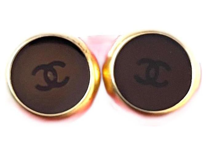 Boucles d'oreilles rondes Chanel dorées