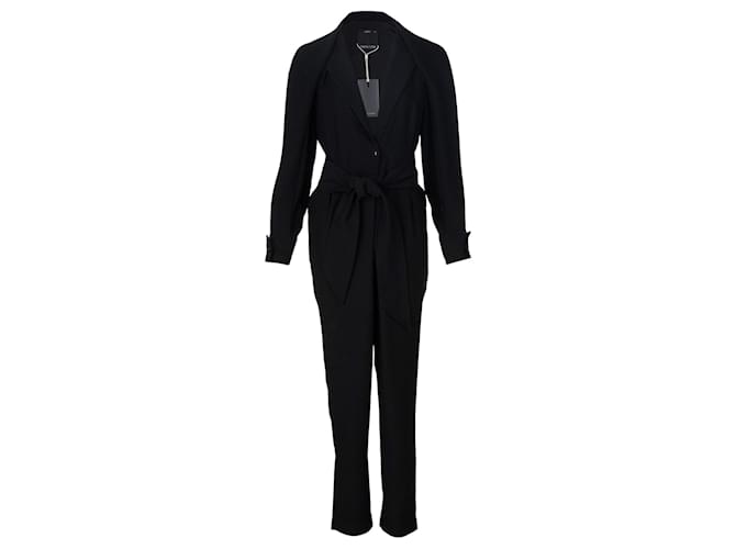 Autre Marque Split Sleeves Jumpsuit Black Cotton  ref.796410
