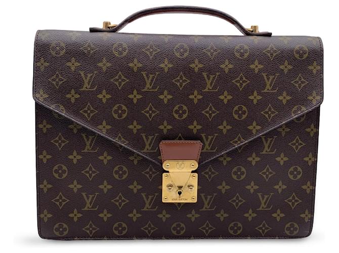 Louis Vuitton Vintage Monogram Canvas Serviette Conseiller Briefcase Brown  Cloth ref.796434 - Joli Closet