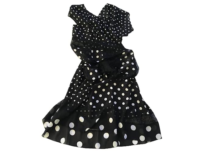 Junya Watanabe Unfinished Edges Twisted Dress Black
