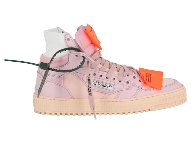 Off White Off-White Off-Court High-Top Sneakers Pink