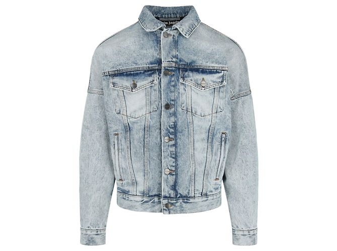 Palm Angels Jeansjacke mit gebogenem Logo