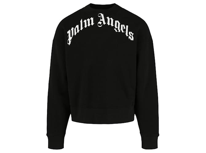 Palm Angels Logg Sweatshirt Palm Angels Kids Grey Sweatshirt With