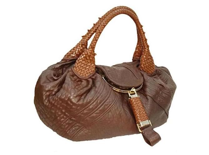 #fendi #spybag #handbag #kilibag Marrom Couro  ref.796739