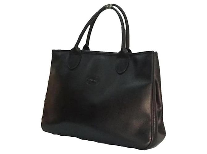 #longchamp #tote #handbag #black Preto Couro  ref.796752