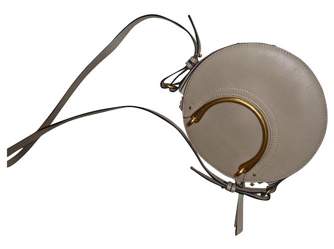 Chloé bolsa de pulseira Nile em couro taupe