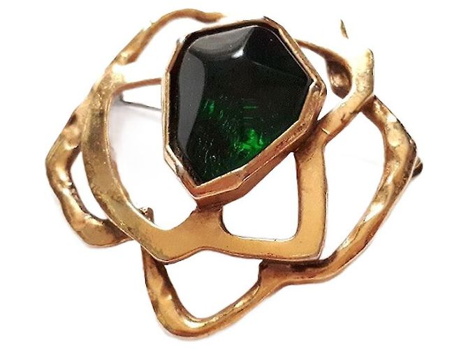 Broche Georges Rech Dorada de Acero Dorado