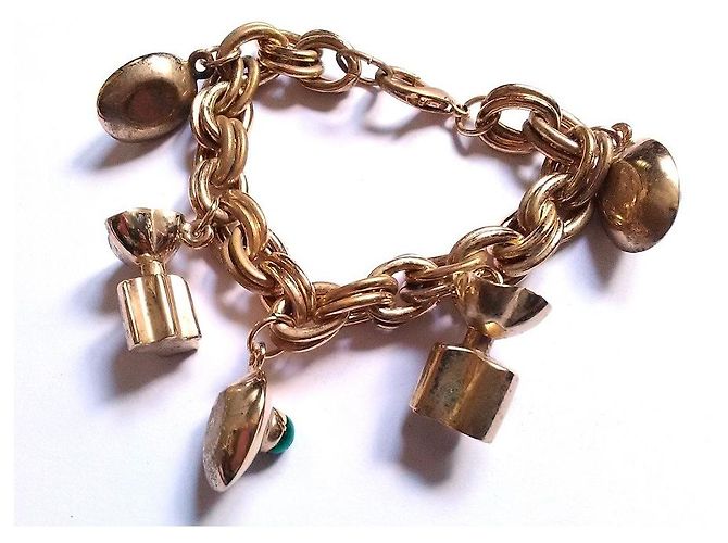 Pulseira Oscar de la Renta Dourada em Aço