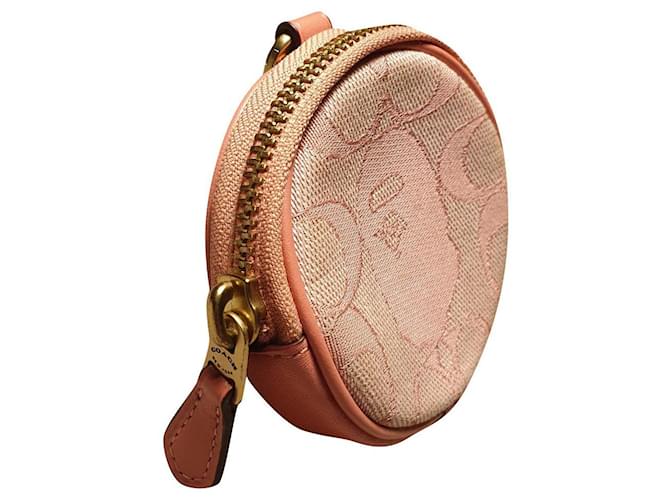 Limited Edition Bape Collaboration Coach Coin Purse Pink Leather  ref.796860