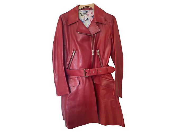 Miu Miu Biker-Schößchen-Lederjacke BRANDNEU Bordeaux
