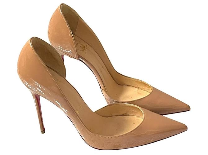 Christian Louboutin Heels Brown Patent leather  ref.796942