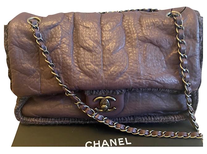 Timeless Chanel Handbags Purple Leather  ref.796949