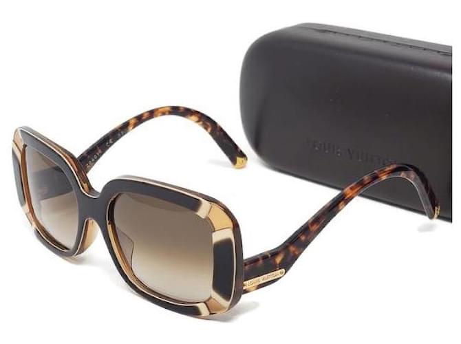 Louis Vuitton occhiali da sole Marrone Plastica  ref.796955