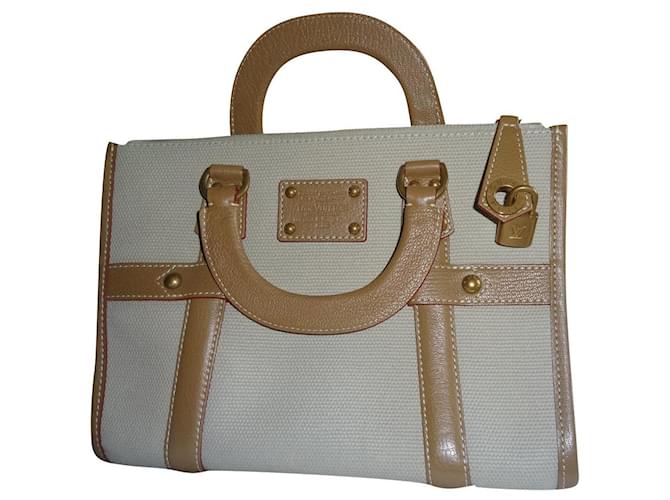 Neverfull Louis Vuitton Vintage bag Beige Cloth  ref.796982