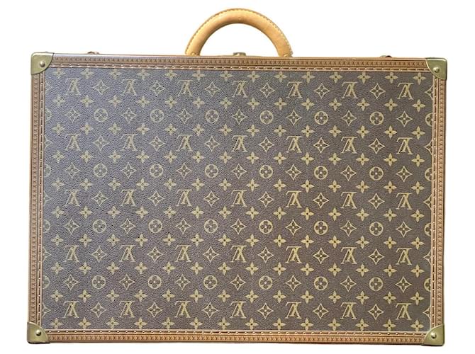 Louis Vuitton Mala de viagem vintage Alzer Marrom  ref.797047