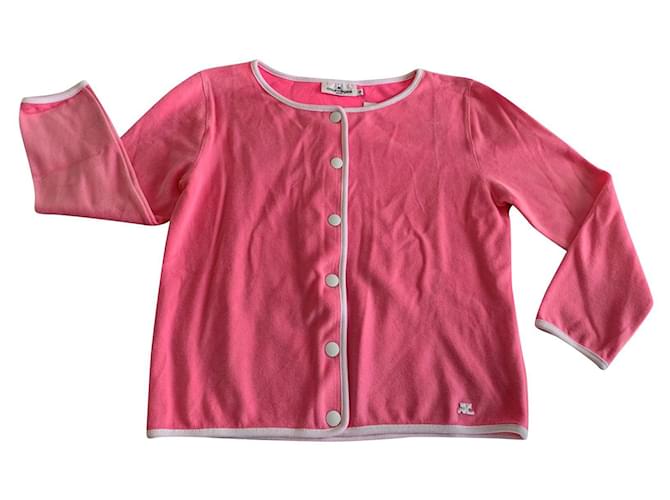 Courreges Jackets Pink White Cotton Polyester  ref.797052